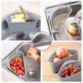 Sink Basket Strainer, Triangular Multifunctional Drain